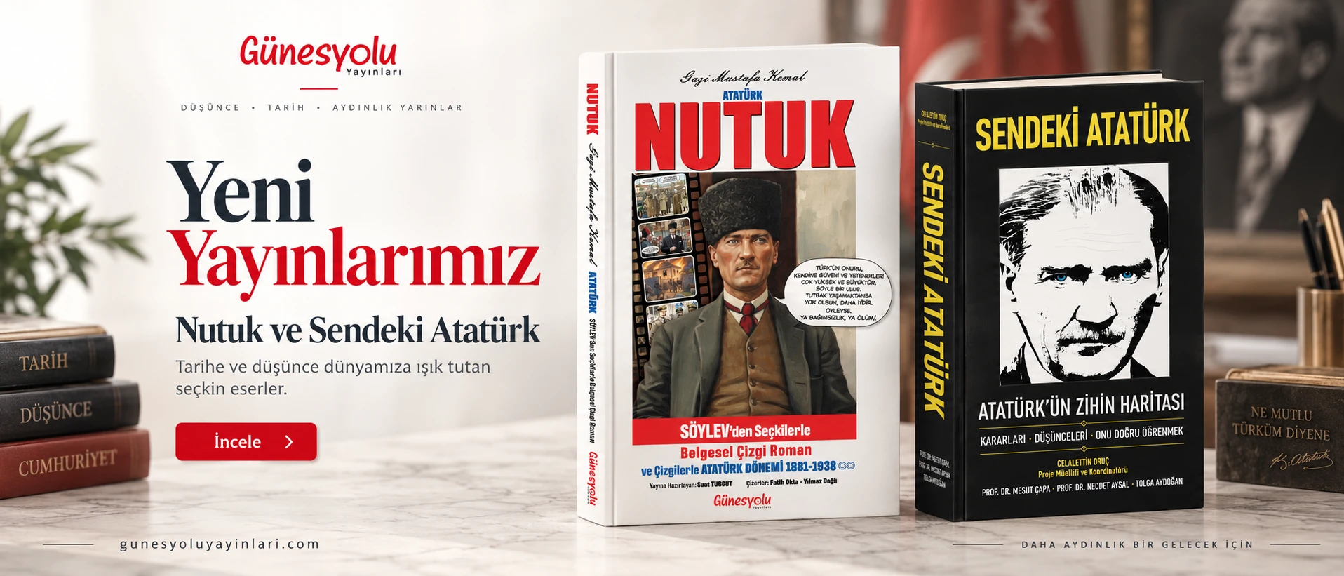 Nutuk Belgesel Çizgi Roman ve Sendeki Atatürk – Atatürk’ün Zihin Haritası kitapları | Güneşyolu Yayınları